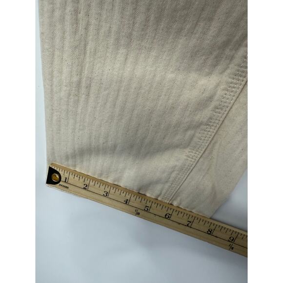By Anthropologie Carpenter Pants Women 30 Ivory Utility Casual Versatile - Picture 10 of 12
